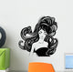 Fashion Beautiful Woman with Wall Decal