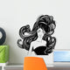 Fashion Beautiful Woman with Wall Decal