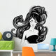 Fashion Beautiful Woman with Wall Decal