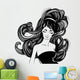 Fashion Beautiful Woman with Wall Decal