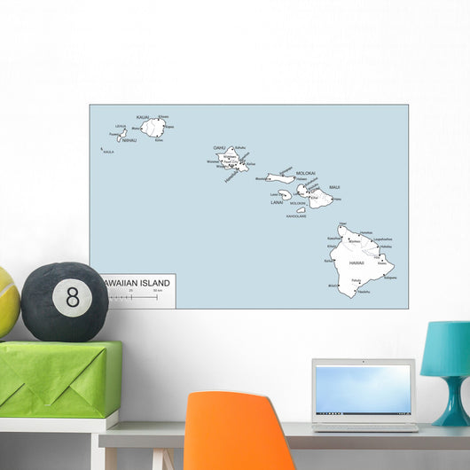 Hawaiian Island Wall Decal