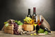 Wine Barrel Bottles and Glasses on a Table Wall Decal