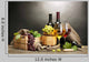 Wine Barrel Bottles and Glasses on a Table Wall Decal