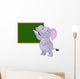 Elephant Writing Blackboard Wall Decal