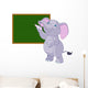 Elephant Writing Blackboard Wall Decal