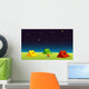 Three Cartoon Tents Under Stars Wall Decal