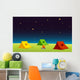 Three Cartoon Tents Under Stars Wall Decal
