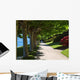 Tranquil Path Garden along Wall Decal