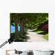 Tranquil Path Garden along Wall Decal