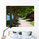 Tranquil Path Garden along Wall Decal