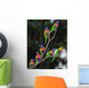 Australian Rainbow Lorikeets Gathered Wall Decal