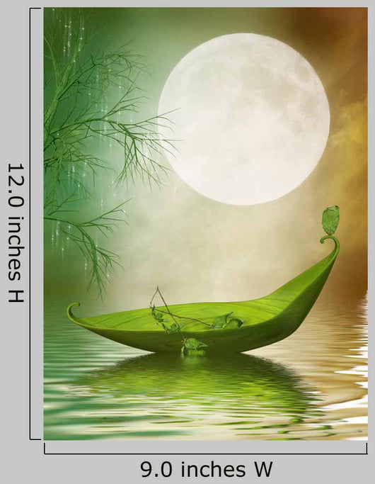 Fantasy Leaf Boat Wall Decal