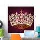 Gold Crown Wedding Wall Decal