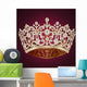 Gold Crown Wedding Wall Decal