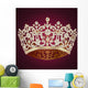 Gold Crown Wedding Wall Decal