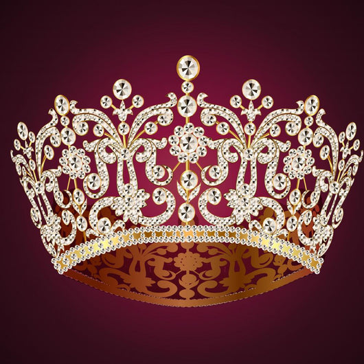 Gold Crown Wedding Wall Decal