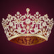 Gold Crown Wedding Wall Decal