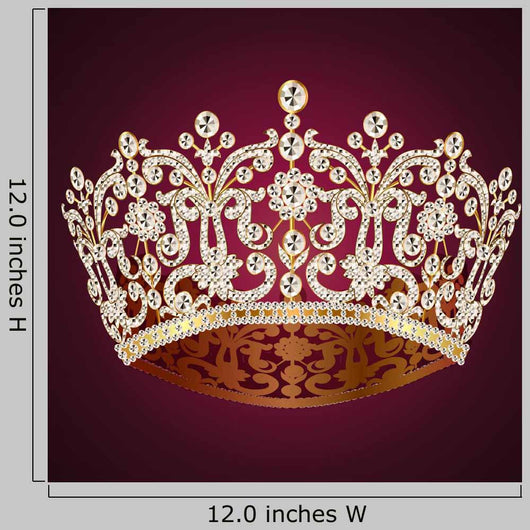 Gold Crown Wedding Wall Decal