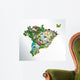 Map Brazil with All Wall Decal
