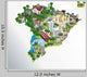 Map Brazil with All Wall Decal