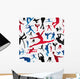 Sports Silhouettes Pattern Wall Decal