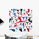 Sports Silhouettes Pattern Wall Decal