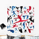 Sports Silhouettes Pattern Wall Decal