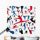 Sports Silhouettes Pattern Wall Decal