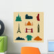 World Landmark Silhouettes Set Wall Decal