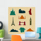 World Landmark Silhouettes Set Wall Decal