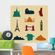 World Landmark Silhouettes Set Wall Decal