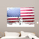 USA Flag Lacrosse Wall Decal