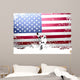 USA Flag Lacrosse Wall Decal