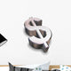 3D Chrome Dollar Symbol Wall Decal