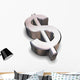 3D Chrome Dollar Symbol Wall Decal