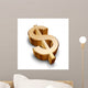 3D Golden Dollar Symbol Wall Decal