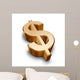 3D Golden Dollar Symbol Wall Decal