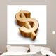 3D Golden Dollar Symbol Wall Decal