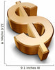 3D Golden Dollar Symbol Wall Decal