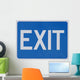 Blue Exit Sign Wall Decal
