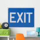 Blue Exit Sign Wall Decal