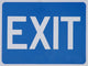 Blue Exit Sign Wall Decal