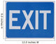 Blue Exit Sign Wall Decal