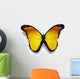 Yellow Butterfly White Wall Decal