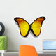 Yellow Butterfly White Wall Decal