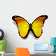Yellow Butterfly White Wall Decal