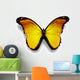 Yellow Butterfly White Wall Decal