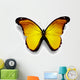 Yellow Butterfly White Wall Decal