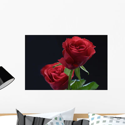 Rose Wall Decal shown on a wall