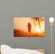 Sunrise Running Woman Wall Decal